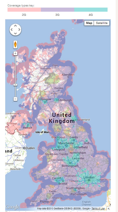 EE's 4G Coverage