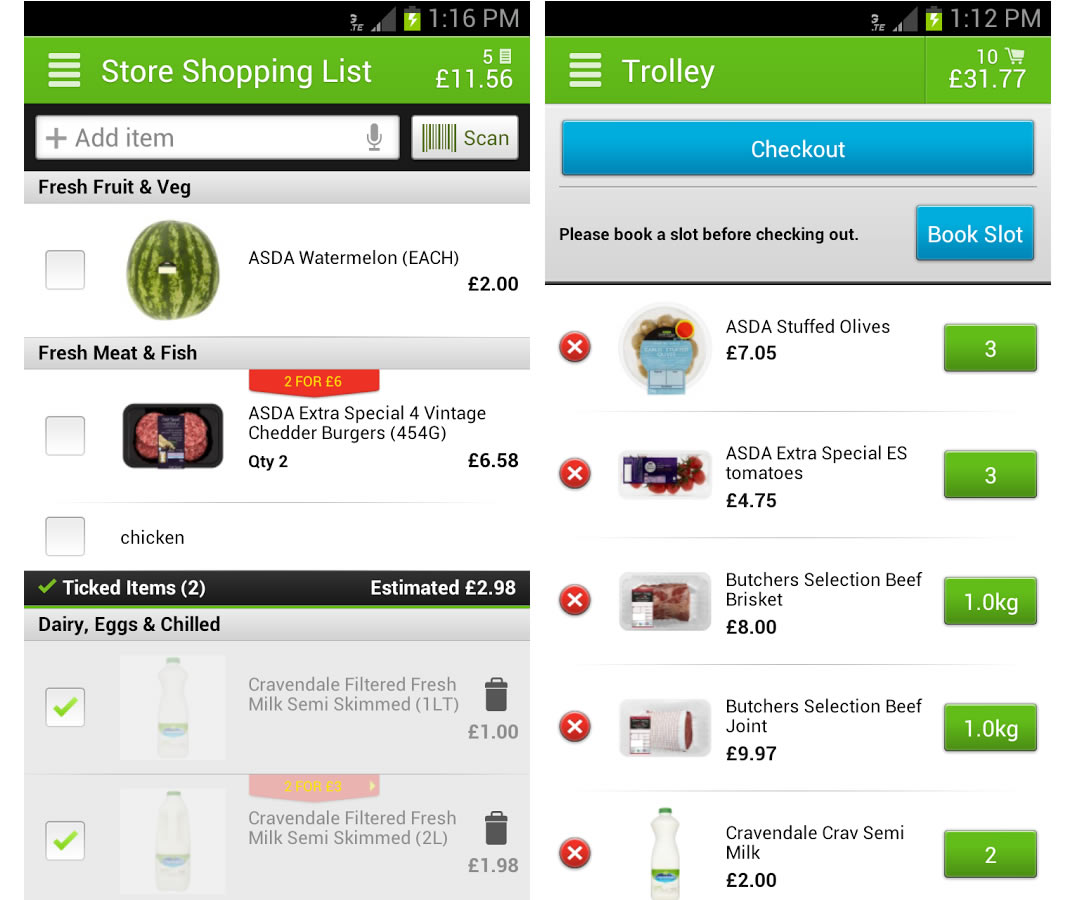 ASDA shopping app