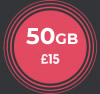 50GB SMARTY SIM just £15 a month